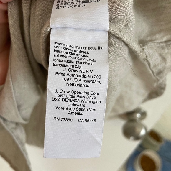 J. Crew Linen Relaxed-Fit Shirt Dress, XL - Picture 6 of 8